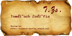 Tomásch Zsófia névjegykártya
